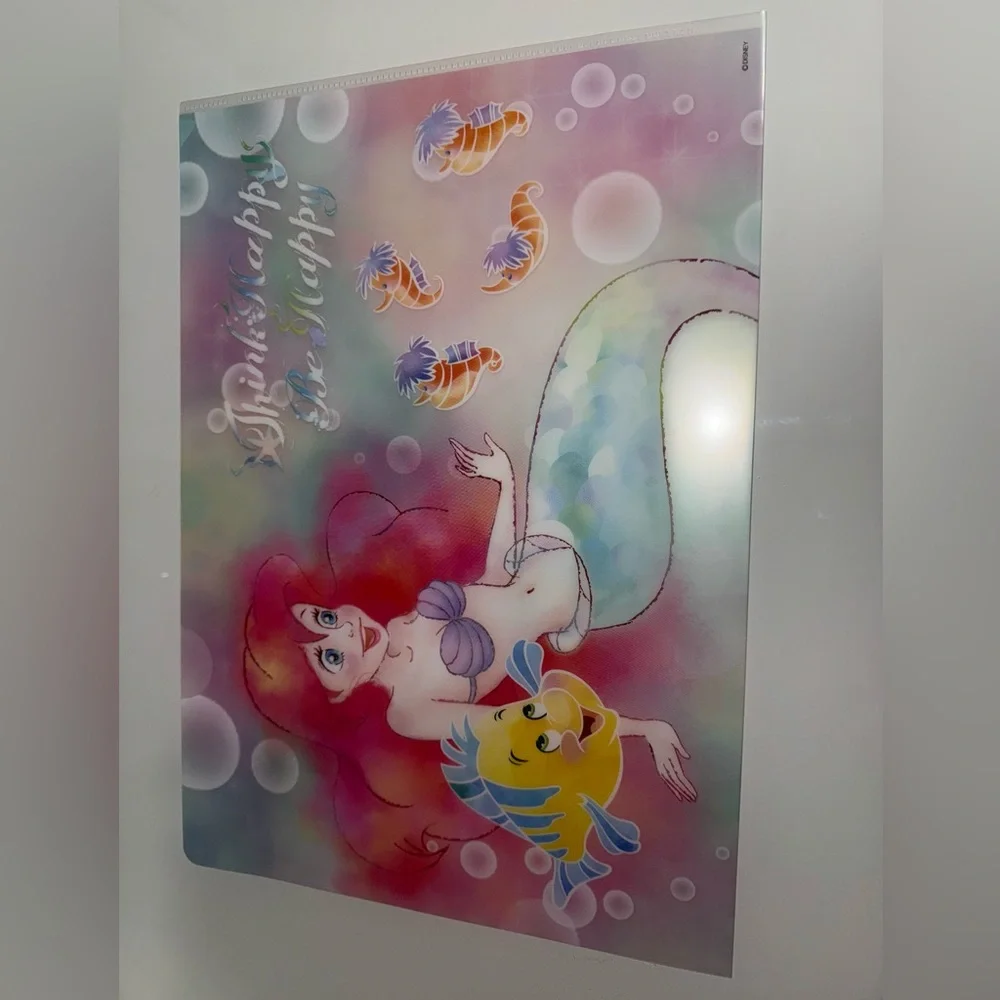 Disney Japan Clear File Folders: The Little Mermaid 2018 Ariel Flounder Set of 4